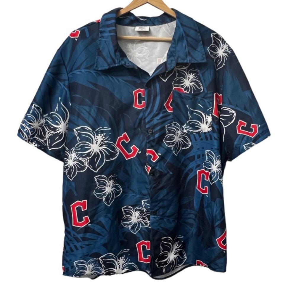 Cleveland Guardians Indians Mens Hawaiian XL Limited Edition Short Sleeve Shirt